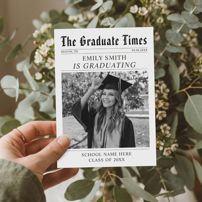 Newspaper Photo Graduation Announcement (Creator Uploaded)