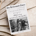Newspaper Photo Unique Maid of Honor Proposal