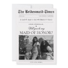 Newspaper Photo Unique Maid of Honor Proposal
