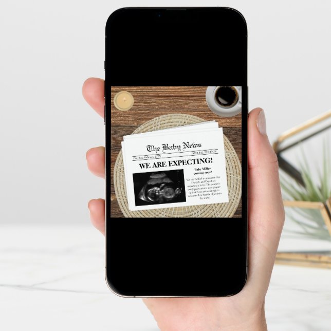 Newspaper Photo We Are Expecting Pregnancy Announcement (Front Digital)