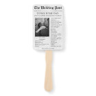 Newspaper Photo Wedding Program Timeline Hand Fan