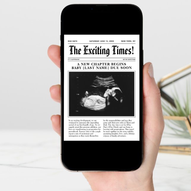 Newspaper Pregnancy Announcement (Front Digital)