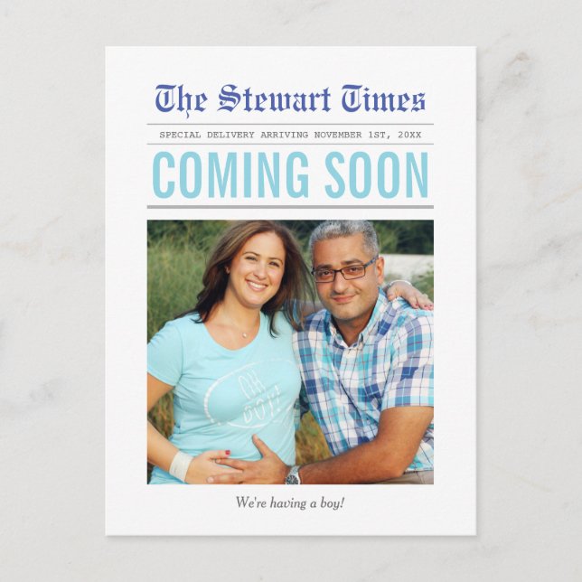 Newspaper | Pregnancy Announcement (Front)