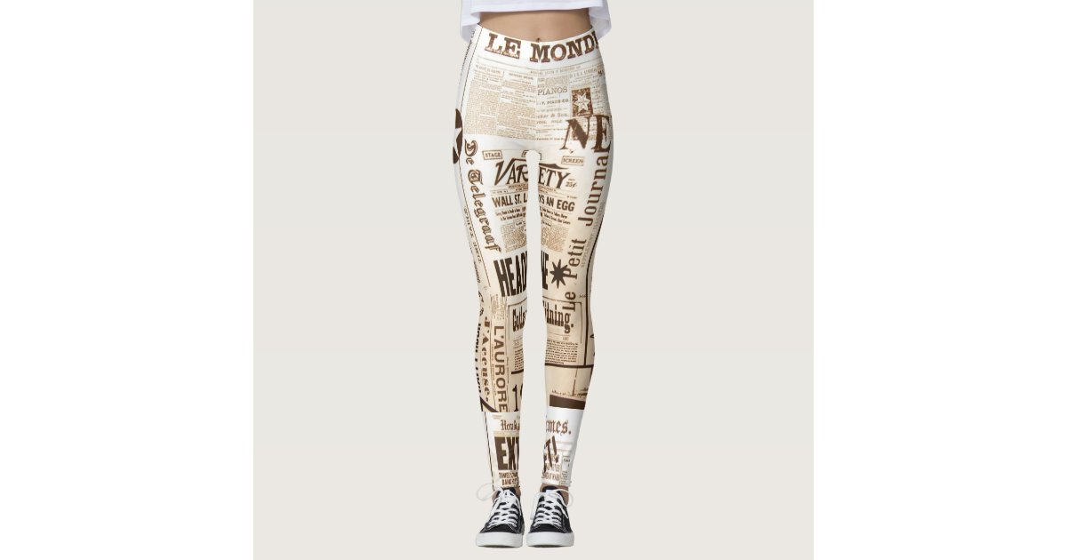 nike newspaper leggings