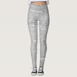 Newspaper Print Leggings