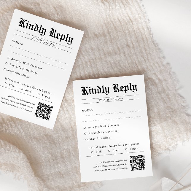 Newspaper QR Code Unique Wedding RSVP (Creator Uploaded)