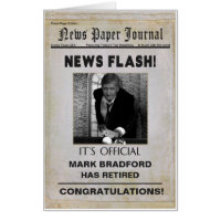 Newspaper, RETIRED, Title Photo Insert, Huge Card