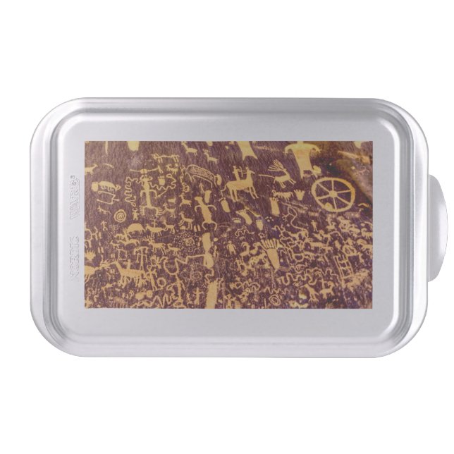 Newspaper Rock American Indian Utah Cake Pan (Front)