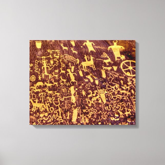 Newspaper Rock American Indian Utah Canvas Print (Front)