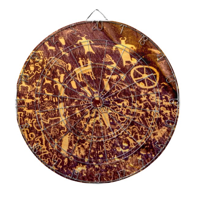 Newspaper Rock American Indian Utah Dart Board (Front)