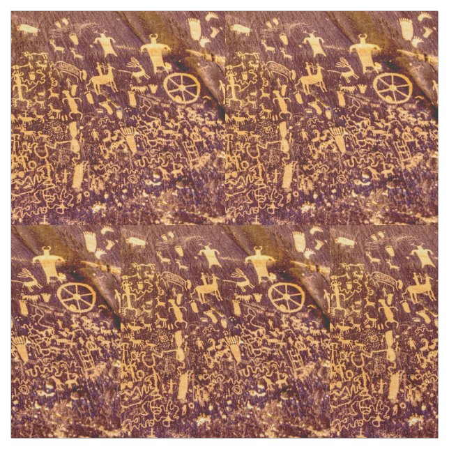 Newspaper Rock American Indian Utah Fabric (Swatch)