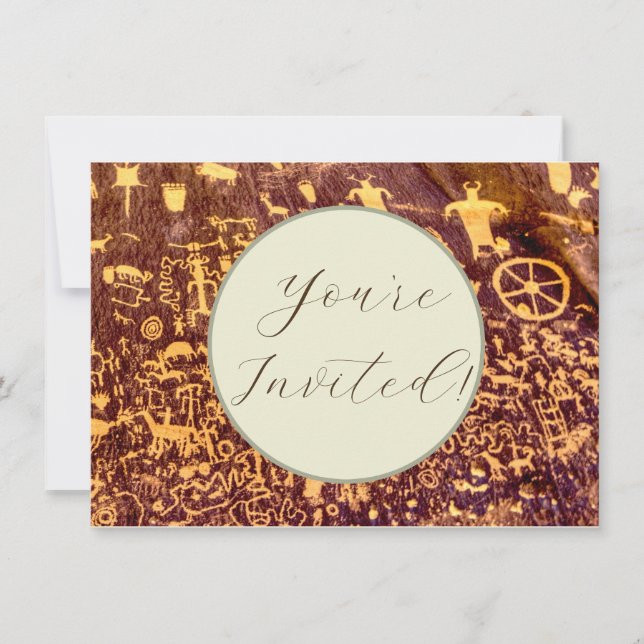 Newspaper Rock American Indian Utah Invitation (Front)