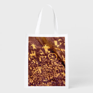 Newspaper Rock American Indian Utah Reusable Grocery Bag