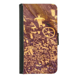 Newspaper Rock American Indian Utah Samsung Galaxy S5 Wallet Case