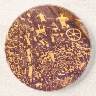 Newspaper Rock American Indian Utah Sandstone Coaster