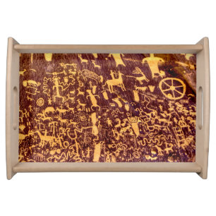 Newspaper Rock American Indian Utah Serving Tray