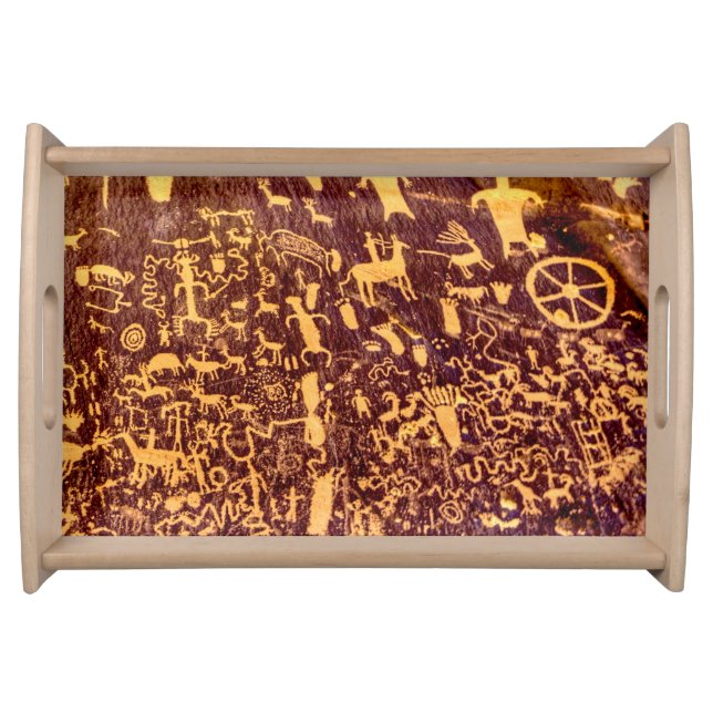 Newspaper Rock American Indian Utah Serving Tray (Front)