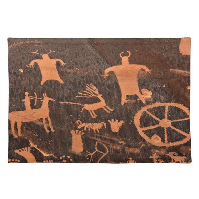 Newspaper Rock Petroglyph Panel - Utah Placemat (Front)