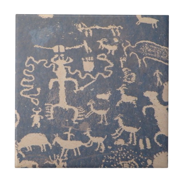 Newspaper Rock Petroglyphs Ceramic Tile (Front)