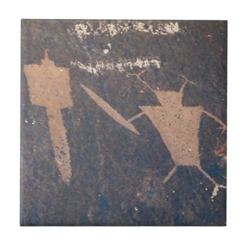 Newspaper Rock Petroglyphs Ceramic Tile