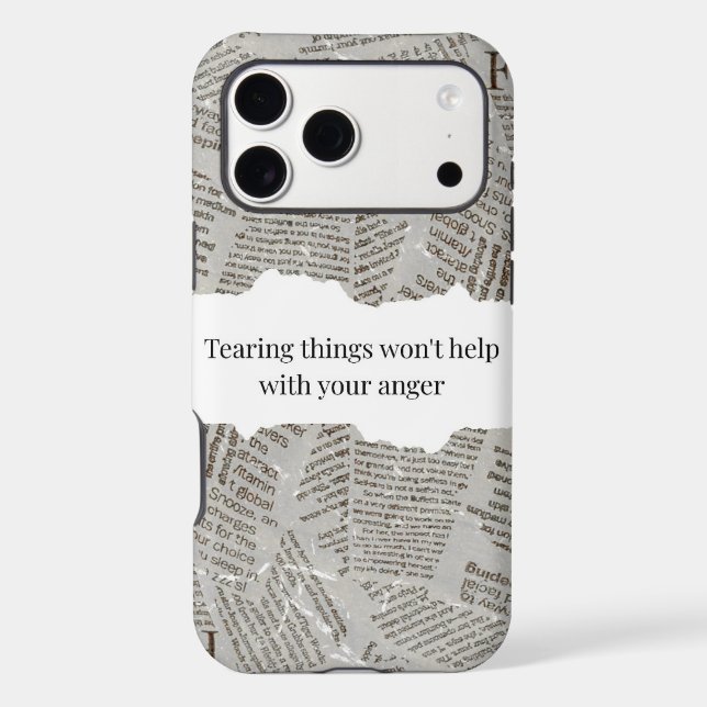 Newspaper Tear Iphone Case (Back)
