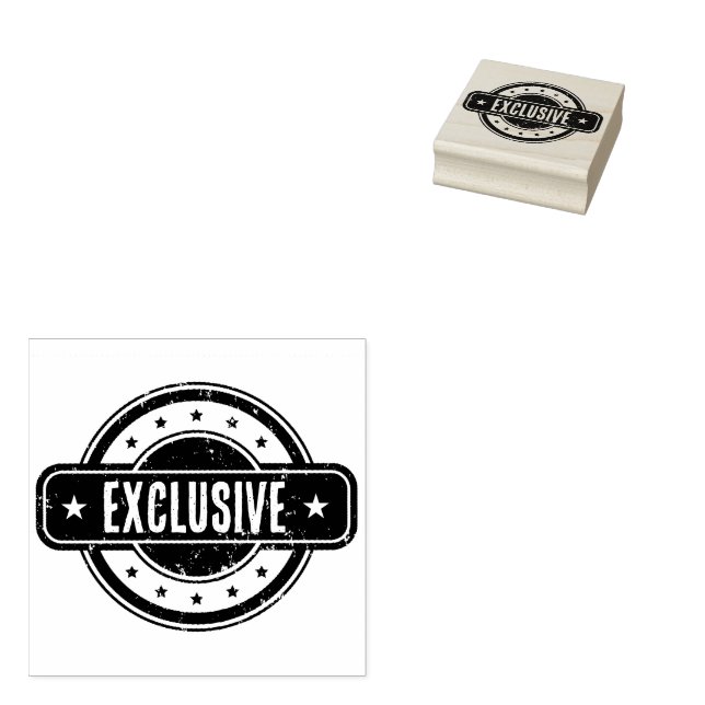 Newspaper Themed Distressed Exclusive Rubber Stamp (Stamped)