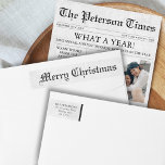 Newspaper Unique Black and White Christmas Wrap Around Label<br><div class="desc">Introducing Our Newspaper-Style Wrap Around Return Address Labels! Elevate your correspondence with our unique Wrap Around Return Address Labels designed to match the aesthetic of a classic newspaper. These labels are more than just an address; they're a statement, adding a touch of nostalgia and elegance to your envelopes. Classic Newspaper...</div>
