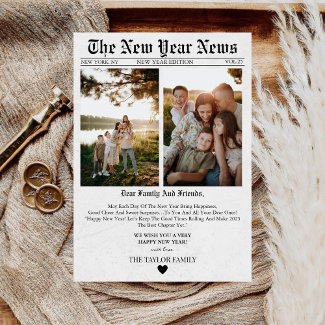Newspaper Unique Fun Photo Happy New Year  Holiday