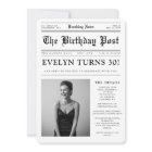 Newspaper Unique Fun Photo 30th Birthday Party