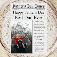 Newspaper Unique Fun Photo Happy Father's Day
