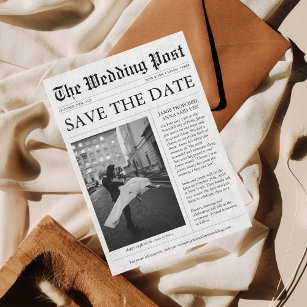 The Daily Proposal - Newspaper Wedding Invitation