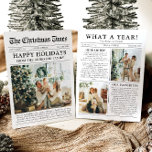 Newspaper Unique Fun What A Year Photo Christmas Holiday Card<br><div class="desc">Celebrate the highlights of your year with our unique "What A Year" Christmas photo holiday card. Designed in a modern newspaper style, this card offers a creative way to share your favorite memories and milestones. With customizable sections for photos and captions, it’s perfect for showcasing everything that made this year...</div>