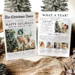 Newspaper Unique Fun What A Year Photo Christmas Holiday Card<br><div class="desc">Celebrate the highlights of your year with our unique "What A Year" Christmas photo holiday card. Designed in a modern newspaper style, this card offers a creative way to share your favorite memories and milestones. With customizable sections for photos and captions, it’s perfect for showcasing everything that made this year...</div>