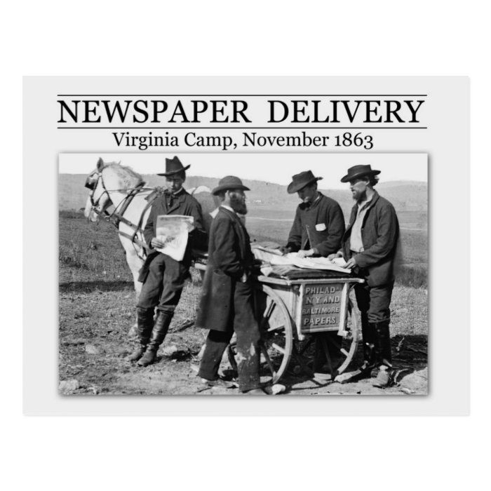 Newspaper vendor during the Civil War Postcards