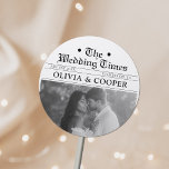 Newspaper Wedding Classic Round Sticker<br><div class="desc">Newspaper Wedding Classic Round Sticker</div>