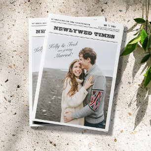 Newspaper Wedding Infographic Program Folded