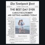 Newspaper Wedding Program<br><div class="desc">Newspaper Wedding Program,  Fully Editable,  Printable Wedding Programs</div>
