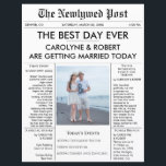Newspaper Wedding Program<br><div class="desc">Newspaper Wedding Program,  Fully Editable,  Printable Wedding Programs</div>