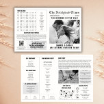 Newspaper Wedding Program Info Photo<br><div class="desc">Make your wedding program a memorable keepsake with our newspaper style program. Our program features four pages of personalized content to make your big day even more special. A wedding ceremony and reception info to keep guests informed of the day's events."Our Story", a personalized section where you can share your...</div>