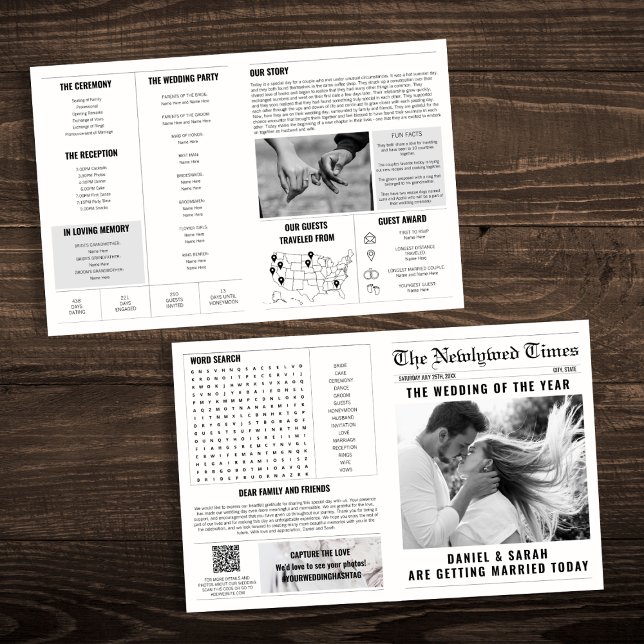Newspaper Wedding Program Info Word Search Photos (Newspaper Wedding Program Info Word Search Photos)