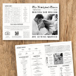 Newspaper Wedding Program Infographic Timeline<br><div class="desc">Make your wedding program a memorable keepsake with our newspaper style program. Our program features four pages of personalized content to make your big day even more special. A wedding timeline to keep guests informed of the day's events. Your menu, ensuring guests are aware of the delicious food they'll be...</div>