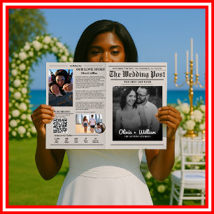 Newspaper Wedding Program Modern Wedding Timeline