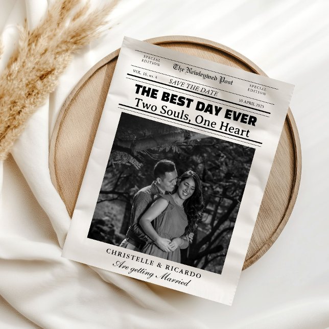 Newspaper Wedding Timeline & Program Infographic (Creator Uploaded)