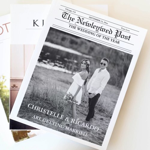 Newspaper Wedding Timeline  Program Infographic