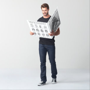 Newspaper What A Year Black White Photo Christmas Card