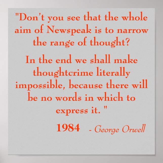 Newspeak Poster (Front)