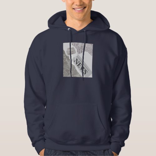 Newsprint Background Hoodie