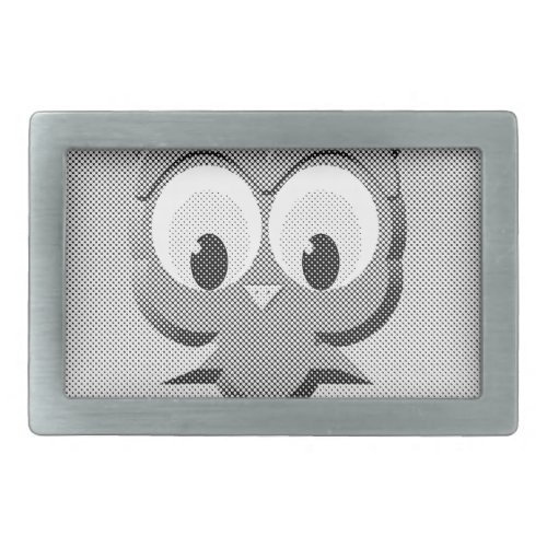 Newsprint Owl In Black And White Belt Buckle