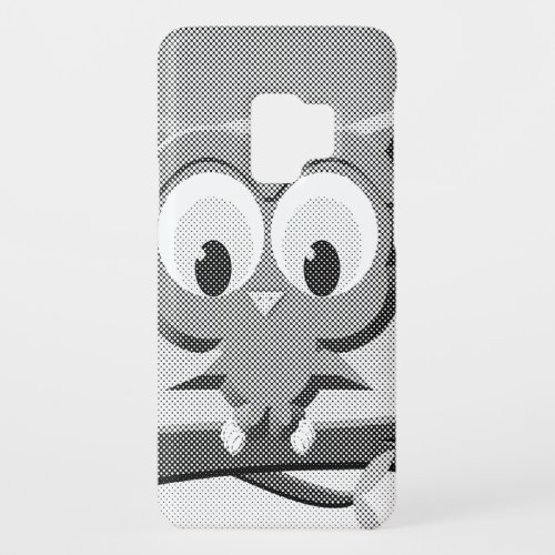 Newsprint Owl In Black And White Case_Mate Samsung Galaxy S9 Case