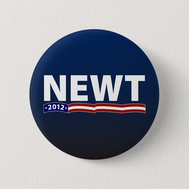 Newt 2012 pinback button (Front)